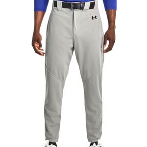Under Armour Baseball Pants Tapered Medium Gray Athletic Sports Cleat-Cut